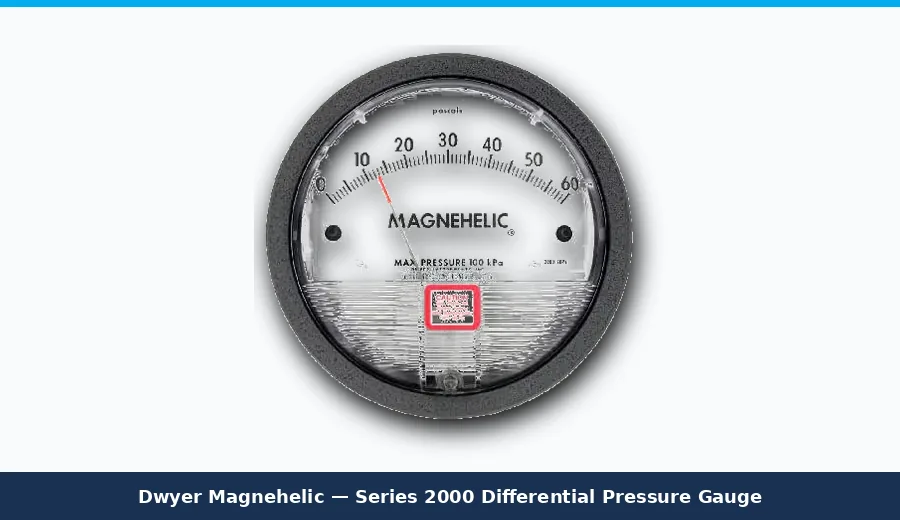 Dwyer Magnehelic Series 2000 differential pressure gauge