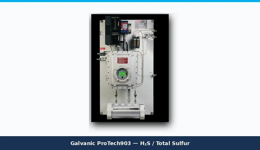 Galvanic ProTech903 tape-based H2S and total sulfur analyzer