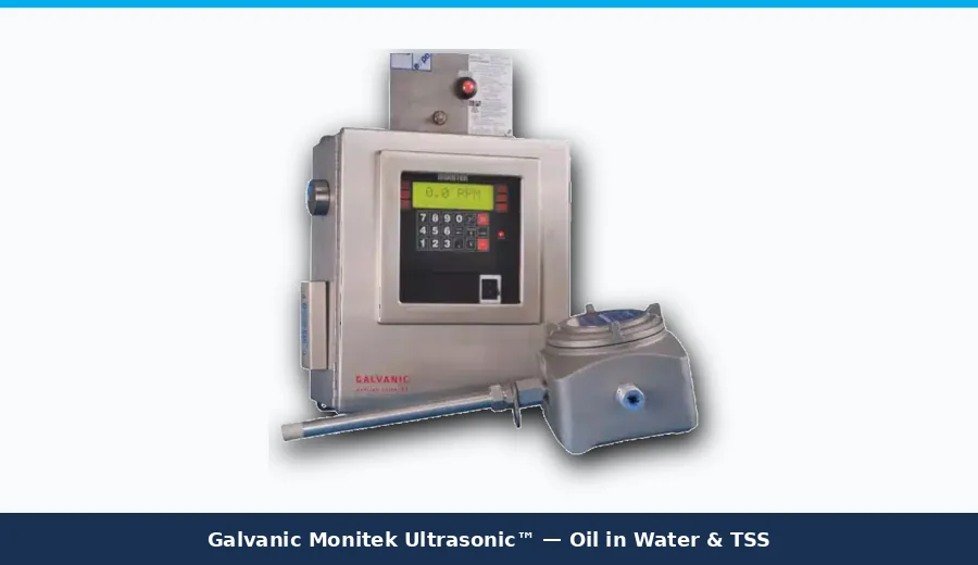 Galvanic Monitek Ultrasonic Oil in Water and TSS Analyzer