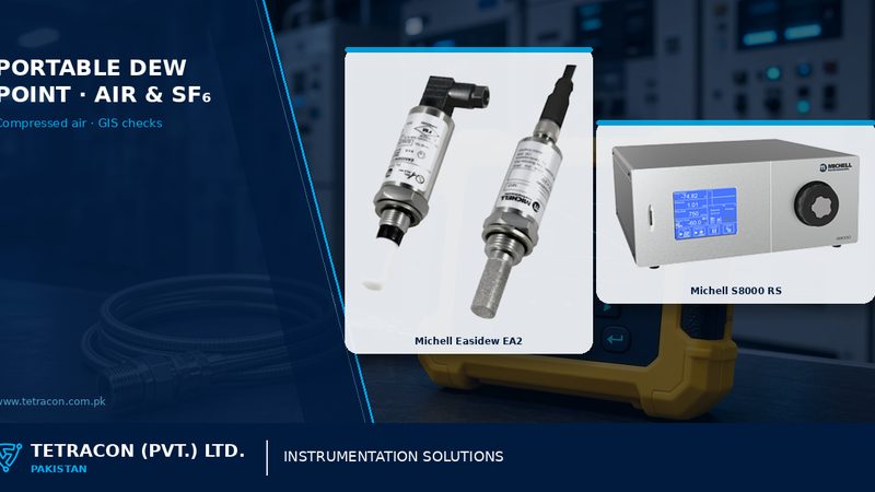 Portable dew-point hygrometer for compressed air and SF6 switchgear