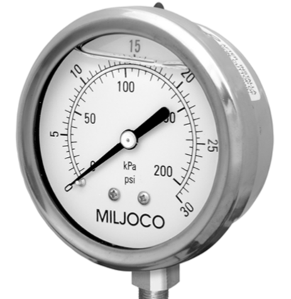 P2598LZ-SS Compact Industrial Pressure Gauge